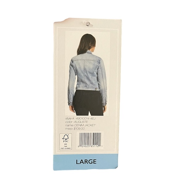 Women’s Denim Jacket Size Large BNWT - Picture 6 of 11